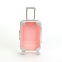 Hovmgk Mini Transparent Suitcase, Small Travel Storage Case, Portable for Mini Travel & Display, Travel Organizing Accessories, Clear Visibility Organizer for Travel Enthusiasts, Collectors, Pink