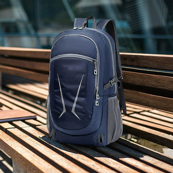 Hovmgk Mountaineering Backpack, Large-Capacity Hiking Bag, Foldable Travel Pack, Ultra Light Load-Reducing Breathable, Outdoor Gear Supplies, Camping Storage for Hikers, Campers