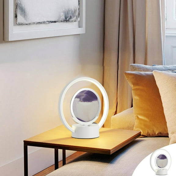 Hovmgk Moving Sand Art Painting Night Light, LED Lighted Sandscape with Flowing Sand, Color-Changing Desktop Relaxation Art, Home & Office Décor, 25x12x26cm, Blue/Purple, USB Powered