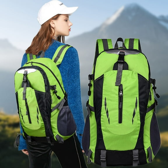 Hovmgk Multi High Capacity Backpack, Durable Water-Resistant Travel & Hiking Backpack, Functional Outdoor Backpack for Men & Women, Large Compartment for Mountaineering & Sports, Red/Green/Blue/Black