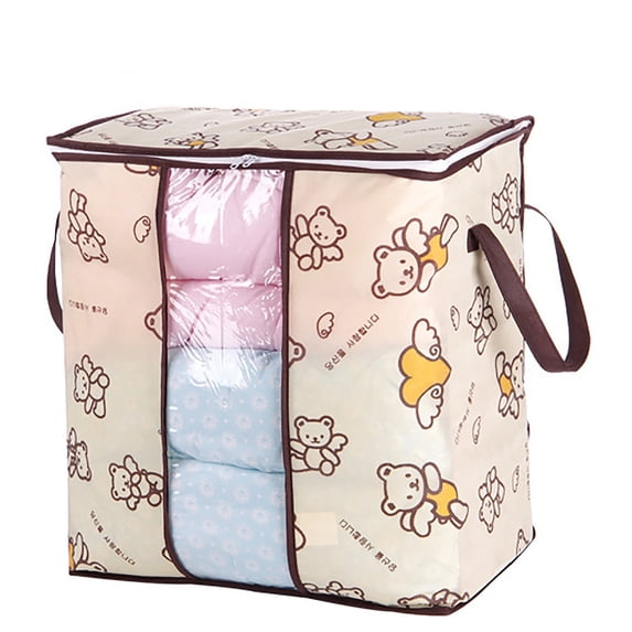 Hovmgk Non-Woven Finishing Storage Bag, Large Capacity Clothes and Quilt Organizer, Dust-Proof, Insect-Proof Foldable Bag for Bedding, Pillows, Toys, and Seasonal Clothing