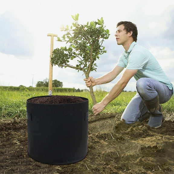 Hovmgk Non-Woven Planting Bag, Nutrition Flower Grow Sack, Vegetable Plant Storage Pouch, 40X30cm Breathable Drainable, Gardening Supplies, Plant Growth Promotion, Gardeners, Home Growers