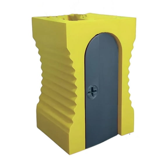 Hovmgk Pen Holder, Vintage Organizer, Pencil Sharpener-Shaped for Pens & Pencils, Office Supplies & Stationery Accessories, Retro Desk Tidy Storage, Perfect for Teachers, Students & Writers, Yellow