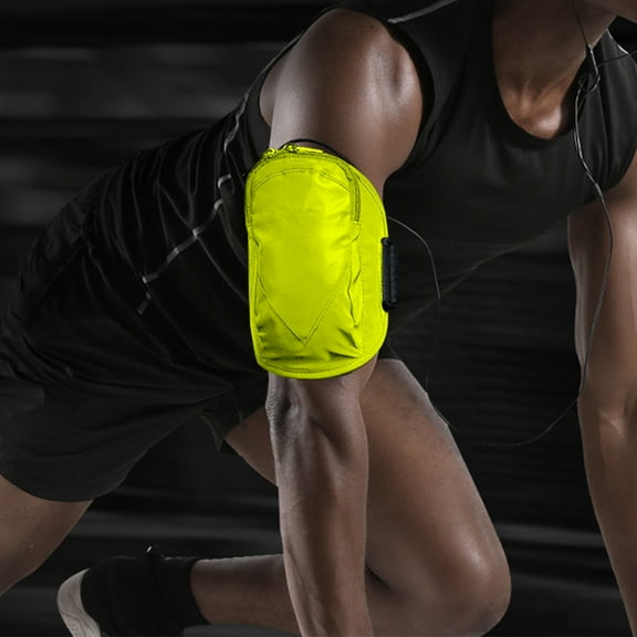 Hovmgk Running Arm Bag, Multifunctional Waterproof and Sweatproof Fitness Sports Armband, Fully Reflective Design with Adjustable Tightness, Large Capacity, Durable & Secure for Outdoor Use