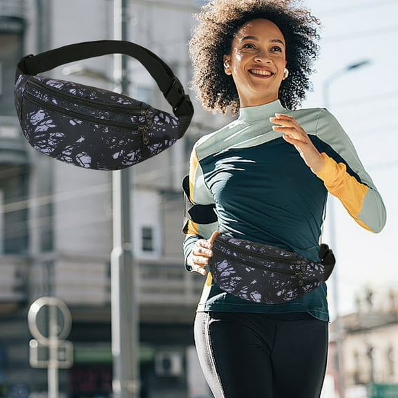 Hovmgk Running Waist Bag for Women & Men, Adjustable Exercise Belt with Foldable Water Bottle Holder, Phone & Key Storage for Fitness, Hiking, Yoga & Outdoor Activities, Red/Green/Blue