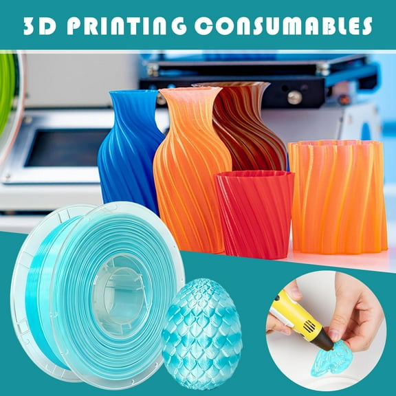 Hovmgk Silk Gradient 3D Printing Filament, Jewelry-Grade Silk Texture for Detailed Models, 1.75mm FDM Filament with High Gloss, Easy Printing with No Warping, Compatible with All FDM Printers