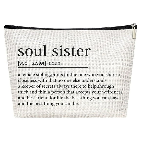 Hovmgk Sister Makeup Bag Gift, Best Sister Toiletry Organizer for Women, Inspirational Quote Cosmetic Storage for Birthday, Holiday and Sisterly Love, Practical and Stylish Gift Idea