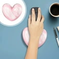 thumbnail image 1 of Hovmgk Small Heart Shaped Silicone Mouse Pad, Ergonomic Wrist Rest for Office & Gaming, Soft Gel Cushion for Carpal Tunnel Relief, P-Ink/Yellow/Blue Colors, Comfortable Wrist Support, 1 of 6