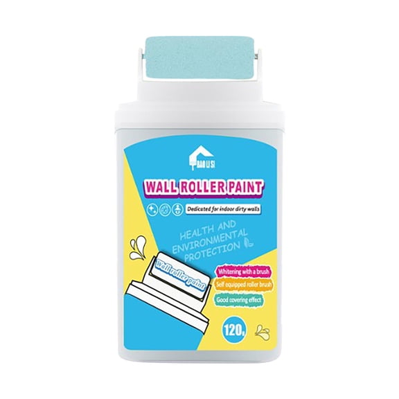 Hovmgk Small Roller Wall Patching Brush for DIY Wall Repair, Multi-Color Paint Roller, High Coverage & Quick Drying, Convenient for Graffiti, Shoe Prints & Ads Removal, Easy to Use, 120ml