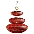 thumbnail image 1 of Hovmgk Solar Powered Outdoor Hanging Hummingbird Feeder & Bath, Hand-Blown Glass Design with Red Flower, Eco-Friendly Bubbling Feature, Long-Lasting Outdoor Décor for Birds and Garden, 1 of 1
