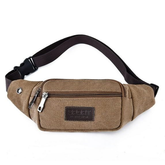 Hovmgk Sports Waist Bag, Outdoor Fanny Pack, Comfortable, Spacious, Practical – Perfect for Running, Hiking, Great for Athletes, Travelers, Brown