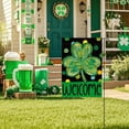 thumbnail image 1 of Hovmgk St. Patrick's Day Garden Flag with Four-Leaf Clover, Durable Flax Material, Outdoor Yard and Garden Decoration, St. Patrick's Day, Easy Installation for Holiday Celebrations, 1 of 5