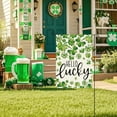thumbnail image 1 of Hovmgk St. Patrick's Day Garden Flag with Four-Leaf Clover, Durable Flax Material, Outdoor Yard and Garden Decoration, St. Patrick's Day, Easy Installation for Holiday Celebrations, 1 of 5