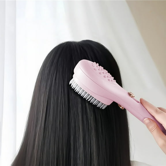 Hovmgk Telescopic Comb, Adjustable Hair Massaging Comb for Scalp & Detangling, Anti-Electrostatic Comb for Curly, Straight, Wavy Hair, Portable & Travel-Friendly, Beige/Pink, Easy Styling