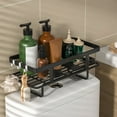 thumbnail image 1 of Hovmgk Toilet Tank Rack, Multifunctional Bathroom Shower Storage Rack, Iron Shelf with Easy Installation for Toiletries & Accessories, Space-Saving Design for Bathroom Organization, Black & White, 1 of 6