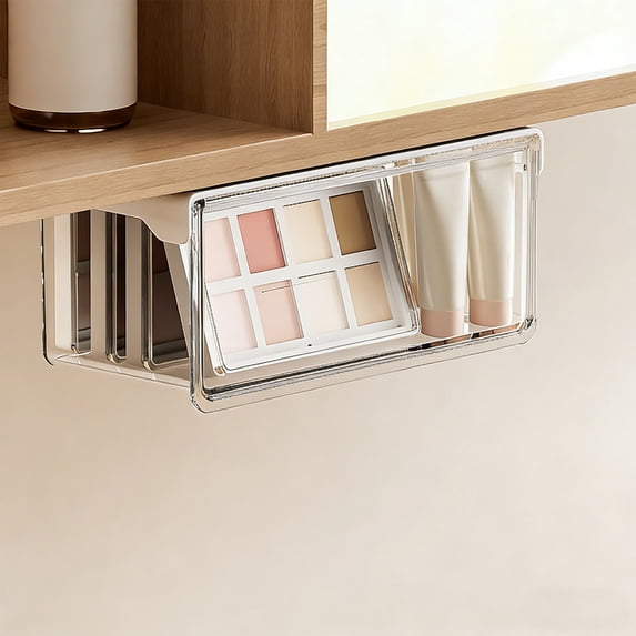 Hovmgk Transparent Bathroom Storage Box, Drawer Style Mirror Cabinet Organizer, Waterproof Desk & Bathroom Sink Storage, Small Item Storage Box, Compact Storage for Office & Home Use