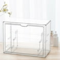 thumbnail image 1 of Hovmgk Transparent Storage Box, Large Capacity Clear Bag Storage Organizer for Dolls, Bags & Small Items, Space-Saving Display Shelf for Home & Office, Easy to Clean with Reinforced Handles, 1 of 6