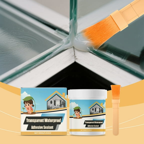 Hovmgk Transparent Waterproof Sealant for Home, Clear Filling for Gaps in Tiles & Glass, Superior Water Resistance for Kitchen & Bathroom, Flexible and Long-Lasting Seal for DIY Projects & Repairs