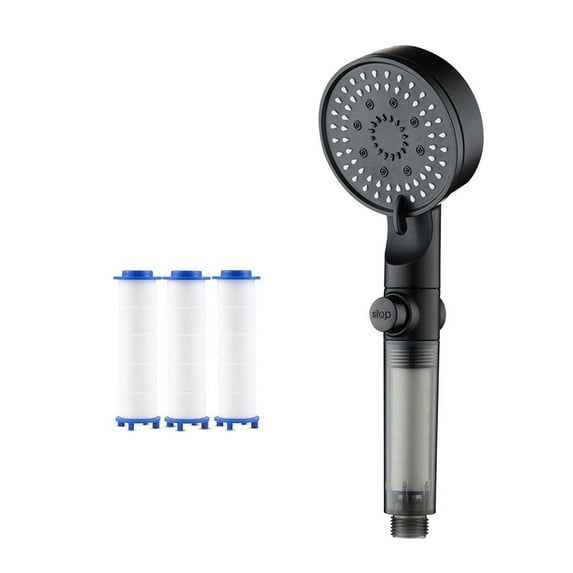 Hovmgk Turbo 5-Speed Shower Head, High-Pressure Adjustable Shower Sprayer with 5 Modes, Filtered Shower Head for Bathroom, Easy Install with Tool-Free Setup for Refreshing Shower Experience