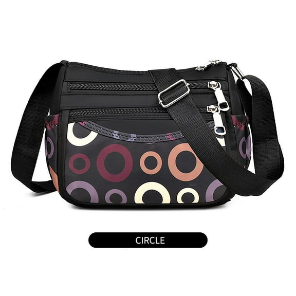 Hovmgk Vintage-Wash Nylon Shoulder Tote, Water-Repellent Multi-Compartment Travel Bag with Detachable Strap and Dual Handles, Lightweight Organizer with Zip Pockets, Practical Work Weekender Carryall