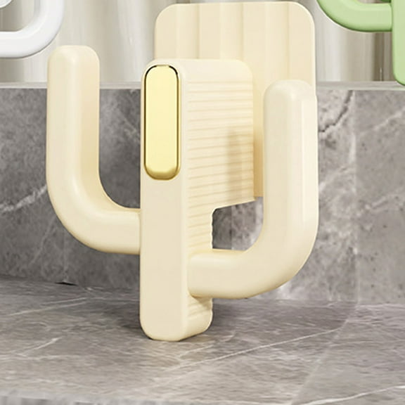 Hovmgk Wall-Mounted Slipper Rack, No-Punch Shoe Storage Shelf for Bathroom, Draining Rack Organizer, Space-Saving, Non-Damaging Installation, Plastic Shelf for Home, White & Green