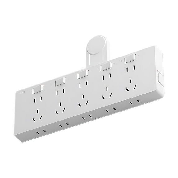 Hovmgk Wall Multi-Plug Extender with Separate Switches, 14-21 Socket Power Strip, Adjustable Swivel, No Wiring, for Home Office, High-Capacity Power Solution with Independent Switches