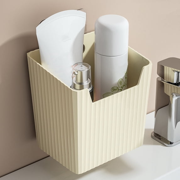 Hovmgk Waste Washcloth Storage Box, Wall-Mounted Bathroom Shelf Organizer with Notch Design, Cotton Soft Towel Holder for Easy Retrieval, Multi-Purpose Bathroom or Kitchen Storage Bucket