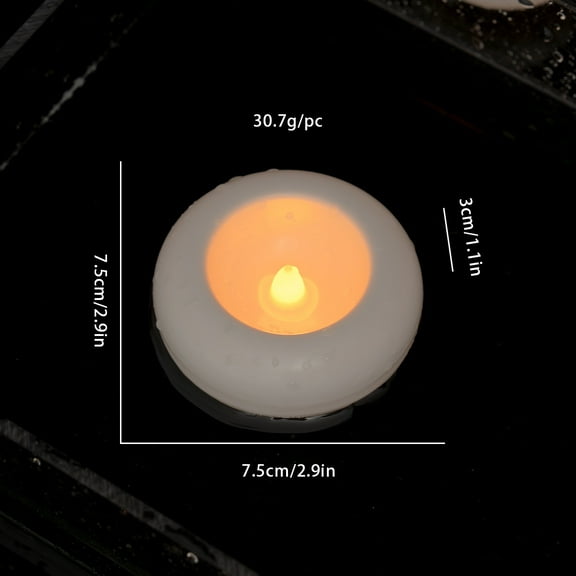 Hovmgk Waterproof Flameless LED Candle Lights, Touch-Activated, Instant Lighting with Water, 12-Pack LED Lights for Weddings, Parties, and Holiday Décor, Safe & Eco-Friendly, White