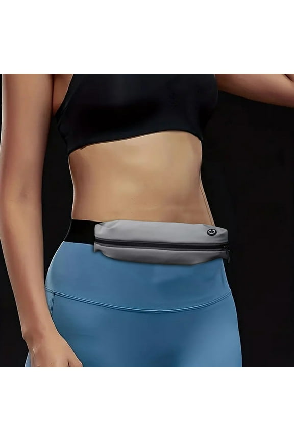 Waterproof Waist Pack for Running & Cycling, Adjustable Sports Belt Bag, Lightweight Fitness Waist Pouch with Phone Holder, Reflective Strap for Safety, Black/Blue