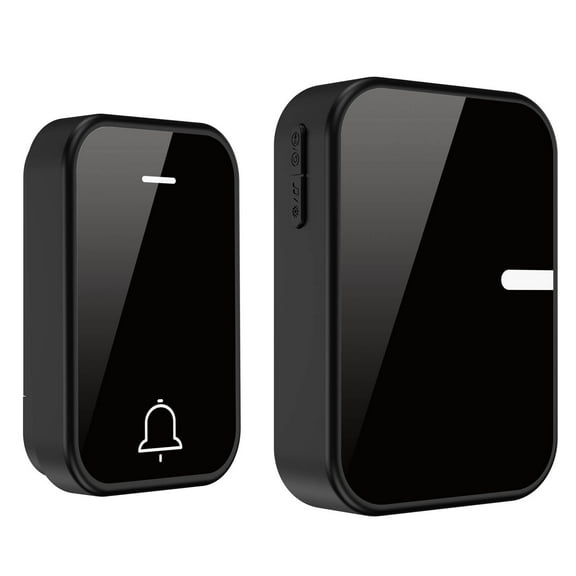 Hovmgk Wireless Doorbell Kit, 200M Long Range, Weatherproof Door Chime with 38 Ringtones, Wireless Transmitter & Smart Receiver, No Battery Needed, Elderly Pager for Home or Office Use