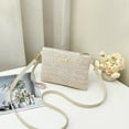 thumbnail image 1 of Hovmgk Woven Shoulder Bag, Stylish Crossbody Envelope Clutch, Adjustable Strap Beige/Khaki/Brown Straw Bag for Women, Casual Fashion Purse for Spring & Summer Outings, 1 of 6