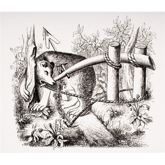 How Bears & Other Beasts May Be Caught with A Dart 19th Century Reproduction of 15th Century Miniature In The Manuscr Poster Print - Large - 32 x 28