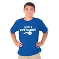 thumbnail image 1 of How Cut Carbs Cutter Foodie Pizza Crewneck T Shirts Boy Girl Teen Brisco Brands X, 1 of 6