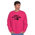 thumbnail image 1 of How Cut Carbs Cutter Foodie Pizza Sweatshirt for Men or Women Brisco Brands X, 1 of 6