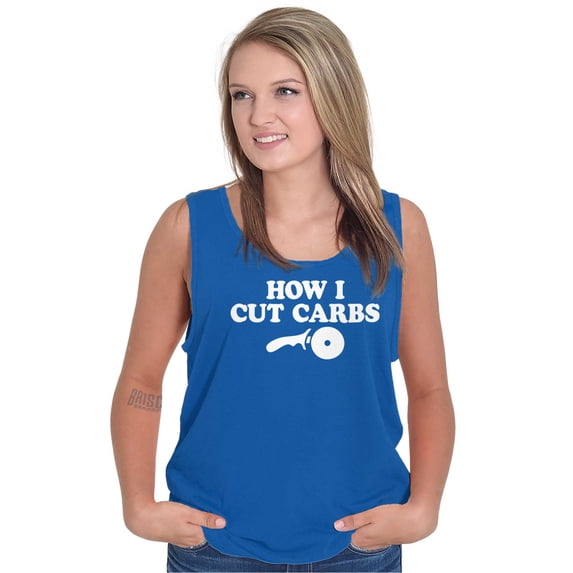How Cut Carbs Cutter Foodie Pizza Tank Top T Shirts Men Women Brisco Brands S
