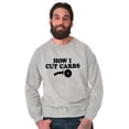 thumbnail image 1 of How Cut Carbs Cutter Foodie Pizza Unisex Plus Fleece Graphic Sweatshirt Brisco Brands 3X, 1 of 5