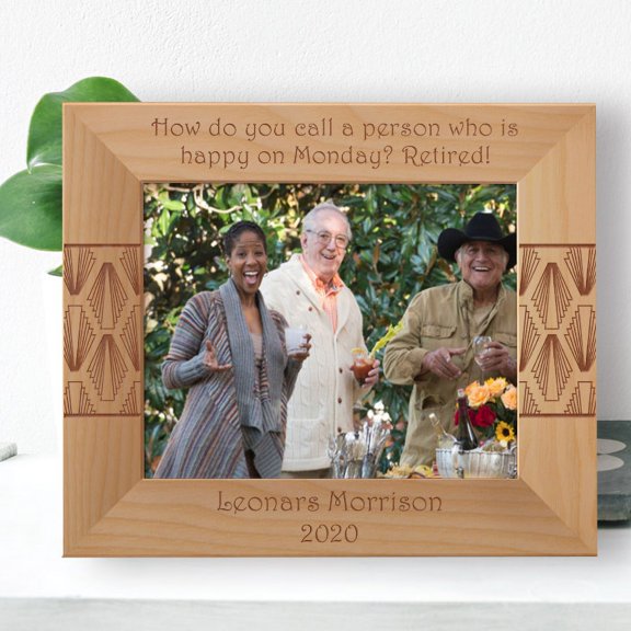 How Do You Call A Person Who Is Happy On Monday Personalized Wooden Frame-10" x 8" Brown Horizontal