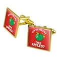 thumbnail image 1 of How Do You Like Them Apples Funny Humor Square Cufflink Set - Silver or Gold, 1 of 6