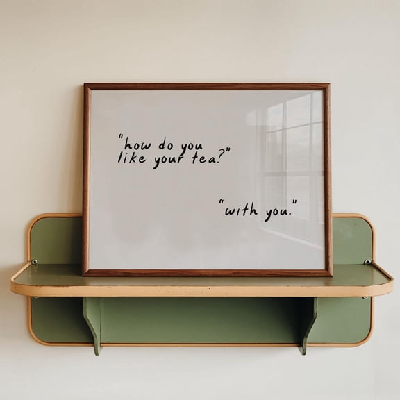 How Do You Like Your Tea Wall Art Print Tea Poster Horizontal Wall Art Tea Lover Gift UNFR
