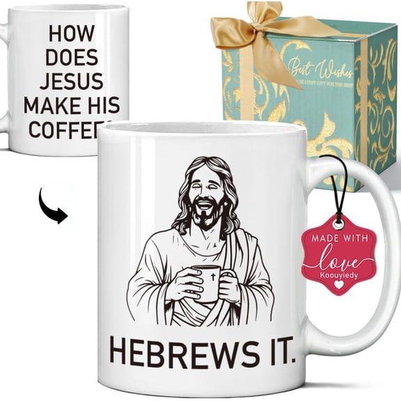 How Does Jesus Make His Coffee Funny Christian Gifts for Pastors Mom Dad Sister Brother Bestie Fun Coffee Lovers Gifts for Birthday Christmas