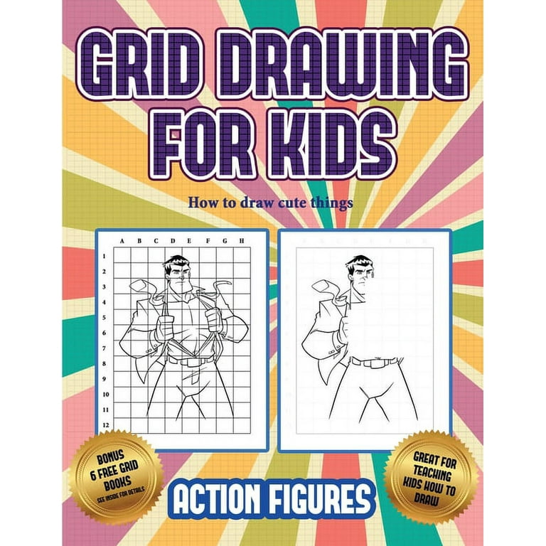 Learn To Draw For Kids Ages 6-9 Girls Stuff: Drawing Grid Activity Books  for Kids To Draw Girls Cartoons