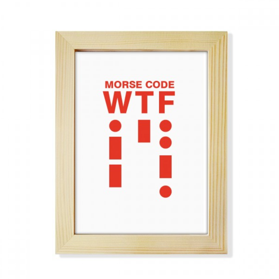 How Expression Morse Code Points Lines Desktop Adorn Photo Frame Display Art Painting Wooden