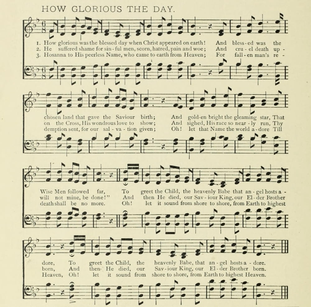 How Glorious the Day Christmas in Song 1891 Canvas Art - How Glorious the Day (24 x 36)