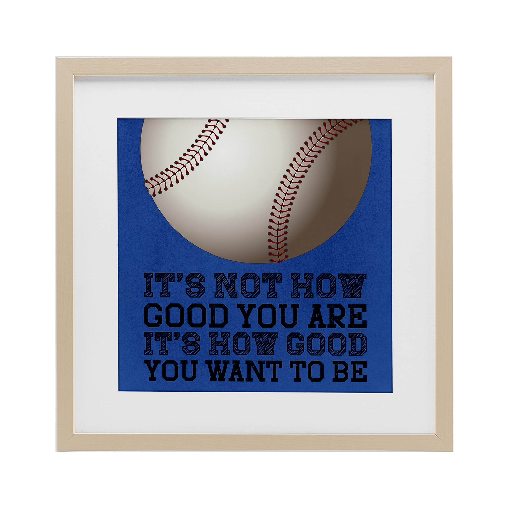 How Good You Want To Be Birch Framed Print Under Glass, design by Marcus Prime