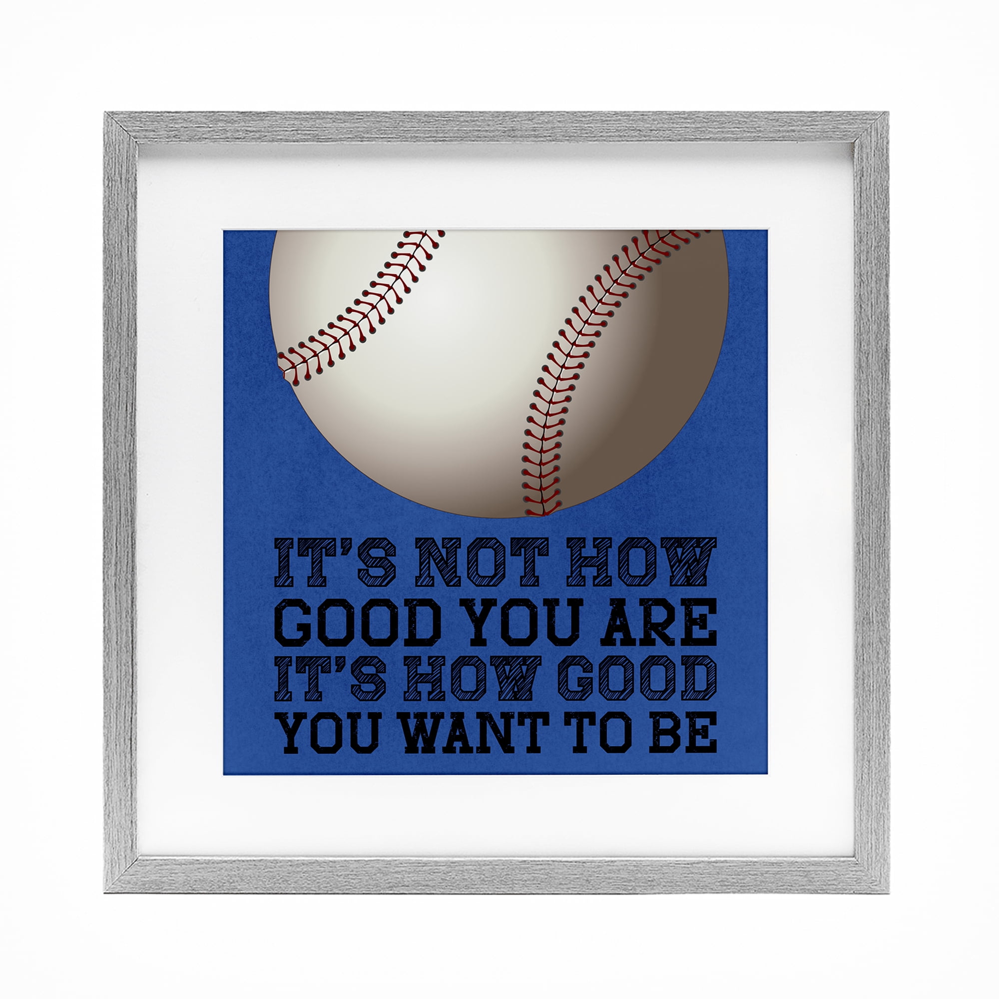 How Good You Want To Be Gray Framed Print Under Glass, design by Marcus Prime