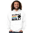thumbnail image 1 of How I Roll Funny Bowling Ball Pun Unisex Plus Fleece Graphic Hoodie Brisco Brands 4X, 1 of 5