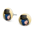 thumbnail image 1 of How Ignorant Do I Have to be Start Experiencing Bliss Funny Humor Novelty Silver Plated Stud Earrings, 1 of 4