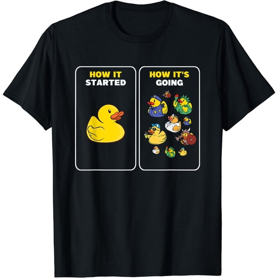 How It Started Bath Rubber Duckling Duck T-Shirt - Walmart.com