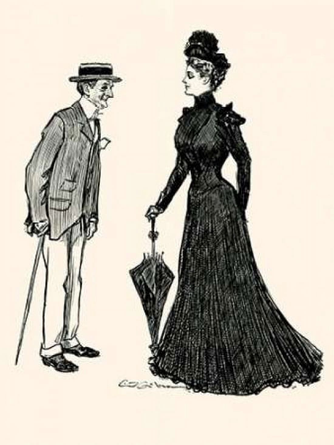 How Long Should I wear Mourning Canvas Art - Charles Dana Gibson (18 x 24)