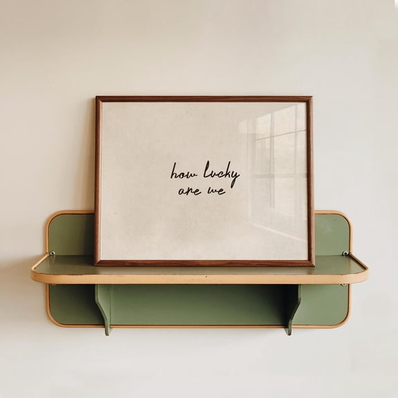 How Lucky Are Hand Written Minimalist Typography Horizontal Wall Art, Unframed Poster